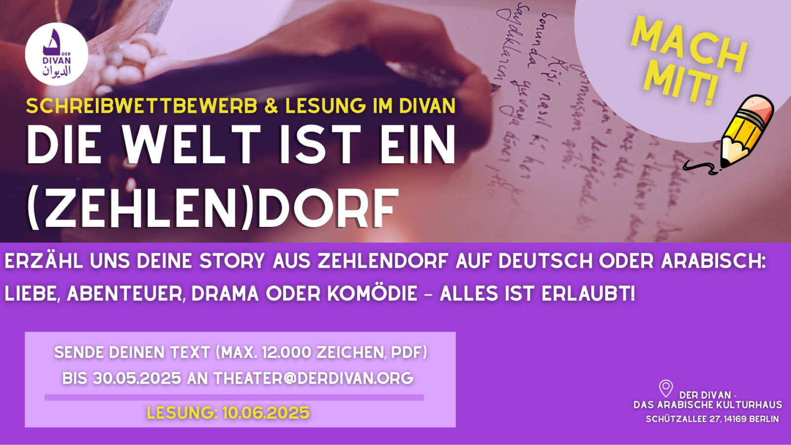 Die Welt ist ein (Zehlen)Dorf“ –  Schreibwettbewerb und Lesung