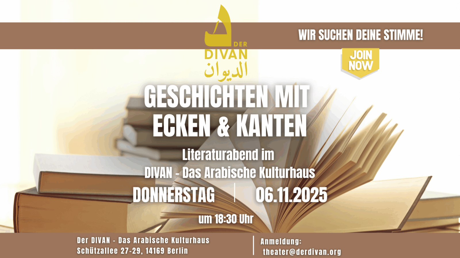 Zweiter Zehlendorfer Literaturabend  im Divan