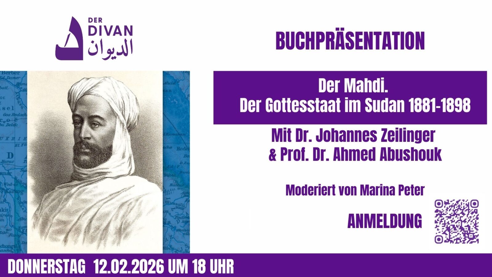 Buchpräsentation „Der Mahdi. Der Gottesstaat im Sudan 1881–1898“